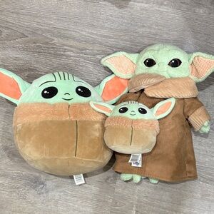 Plush Toy Set - Green and Brown baby yoda grogu
